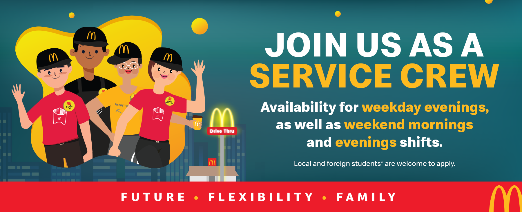 McDonald's Singapore is now hiring on FastJobs!