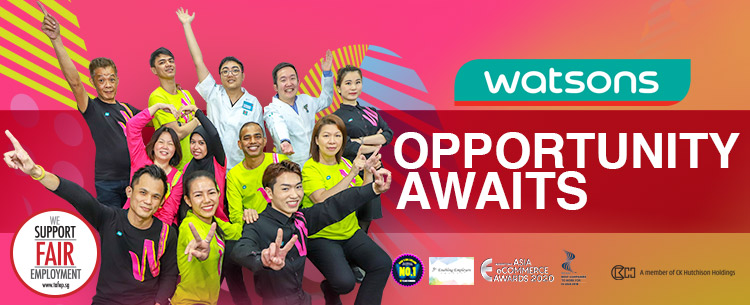 WATSONS SINGAPORE is now hiring on FastJobs!