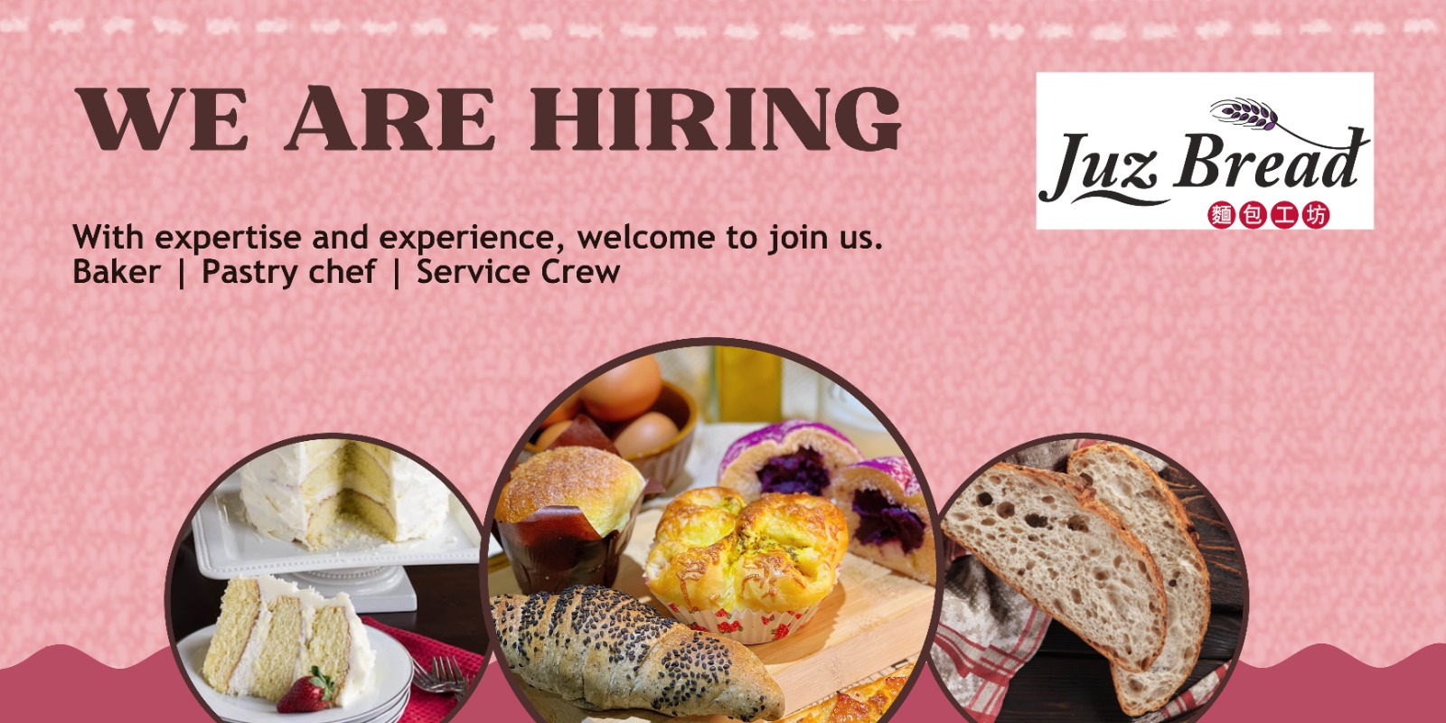 JUZ BREAD is now hiring on FastJobs!